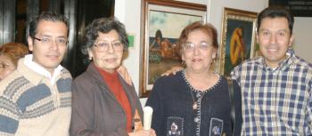 José Orozco, Josefina de Orozco, Esthela Martínez de Meléndez y Salvador Díaz