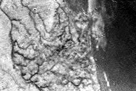Las fotos fueron tomadas desde una altura de unos 16 kilómetros sobre la superficie, a medida que la sonda descendía en paracaídas para posarse sobre la superficie