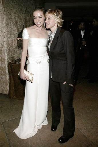 Portia de Rossi (izq.), y Ellen Degeneres.