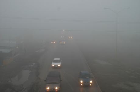 Densa niebla cubre la región Lagunera