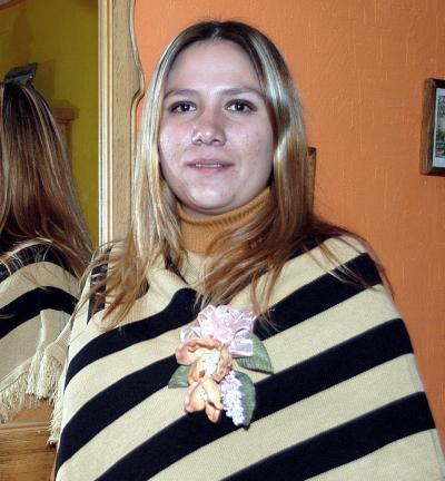 Úrsula  María Leija Favela, captada en una de sus últimas despedidas de soltera.