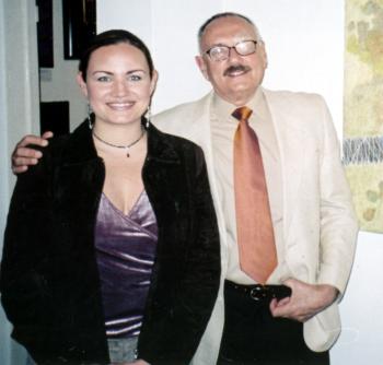 Érika Balbuena de De la Peña y Sergio Chapoy , en reciente acontecimiento social.