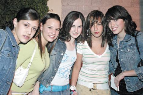Natalia Palma, Mariel Marcos, Marcela Rodríguez, Mariana Gonz y Mariel Balandrano