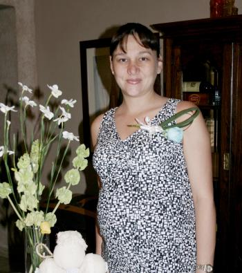 Liliana Tumoine en su fiesta de canastilla.