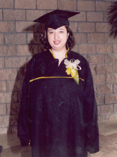 Marybel Guzmán Hernández, el día de su graduación del Tecnológico de la Laguna.