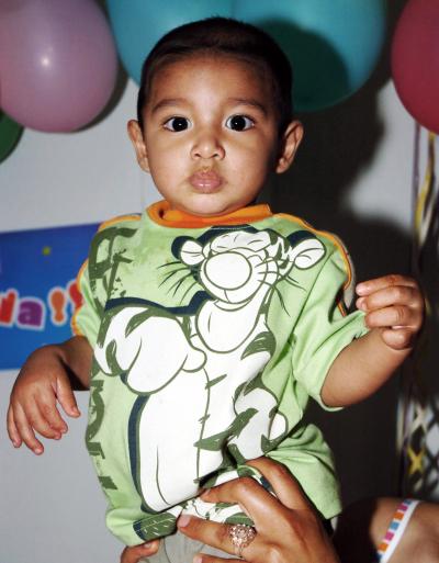 El pequeño Jaime Arturo Falcón López