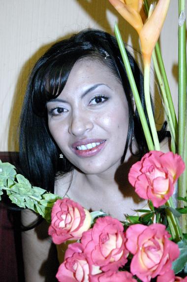 Gabriela Hernández Moreno, captada en la despedida de soltera que le organizaron.