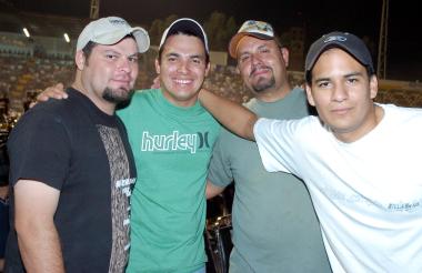 Ricardo Enríquez, Fernie Rodríguez, Charly Fischer,y Francisco Licerio