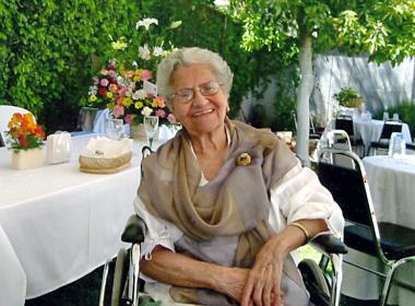 Leonor García de Reyes, captada en un agradable festejo.