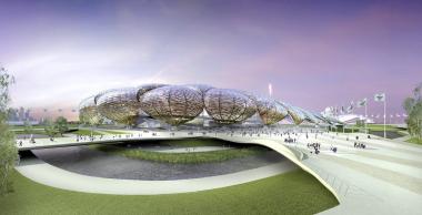 Recreación del futuro estadio olímpico de Londres, en el que se celebrará la ceremonia inaugural y varias competiciones en los Juegos Olímpicos de 2012.