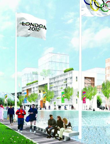 Dibujo del proyecto de la villa olímpica de Londres 2012.