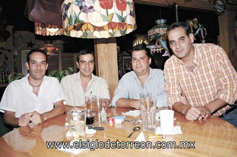Javier Lechuga, Alberto Villarreal, Ernesto López y Ernesto Castro