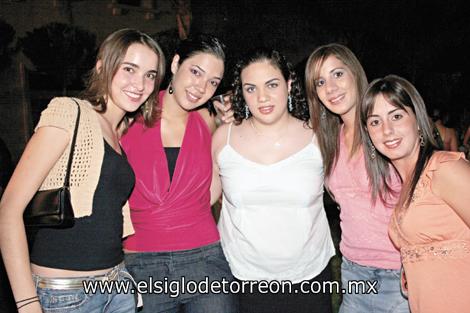 Pilar González, Marifer Urraza, Natalia Macías, Iza Zambrano y Paulina Jiménez