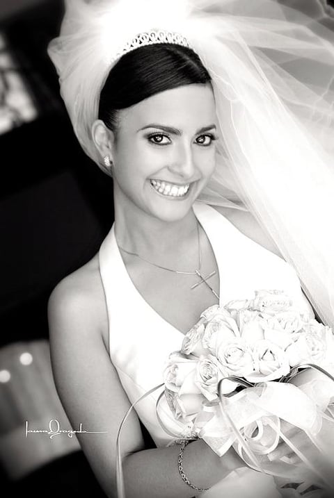 C.P. Celia Alejandra Canales de Santiago el día  de su enlace matrimonial con el Ing. José Alejandro de León Hernández.