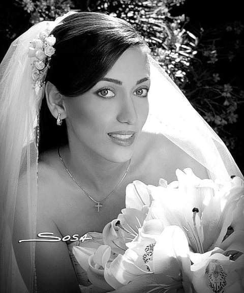 Srita. Velina Murra Kanahuati, el día de su boda con el Sr. José Luis Salinas Reveles