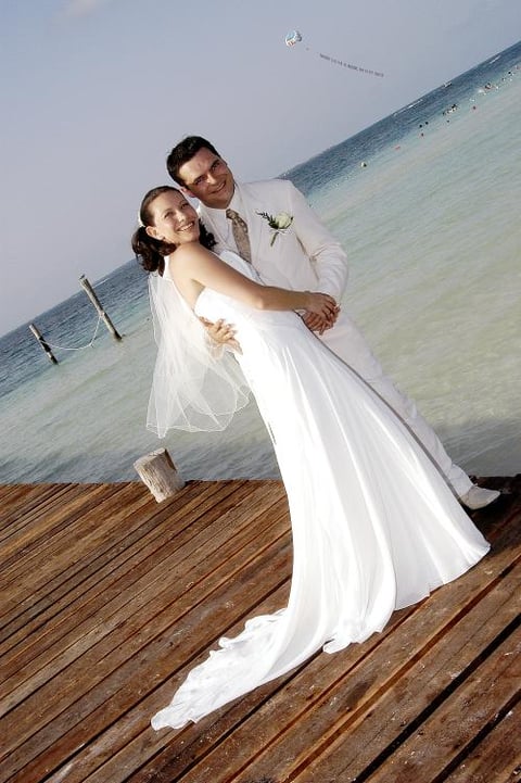 Sr. Sylvain D. Masset y Srita. Rocío Arreola Enríquez, el día de su boda religiosa, celebrada el pasado seis de agosto.