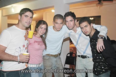 Franco de la Fuente, Elia María Dávalos, Rodolfo Barranco, Daniel Aguilera y Tavo de la Garza