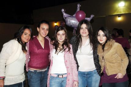 ch_20012006 
 Mariana Valles, Andrea Monroy, Tensy Rodríguez y Marcela Cepeda felicitaron a Carolina Villarreal Zambrano