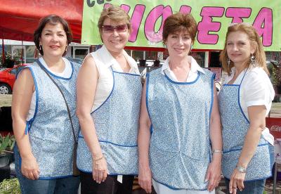 26042006 
Elsa de Díaz, Maru de Zavala, Rosario de Martínez y Maribel Rodríguez.