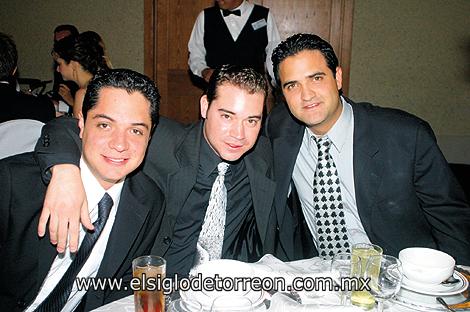 Alejandro Díaz Flores, Damián Aguilera y David Portal.