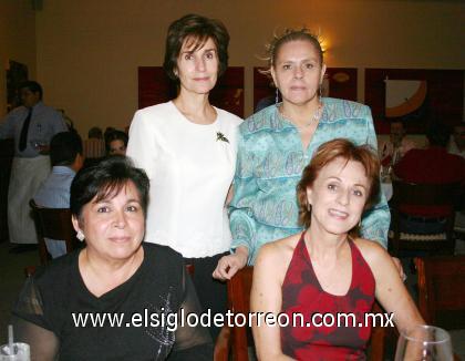 07102006 
 Alicia Aguilera, Beatriz de Tumoine, Elsa Braña y Lourdes de Hernández