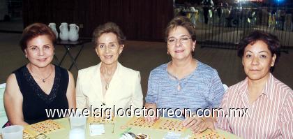 08102006 
Myrthala de Aguiñaga, Gloria Galindo de Ramos, Susana de Jalife y Mary Paz de Jalife.