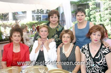 29102006 
Rosario de Sánchez, Maye de Wolf, Lorena de Dibildox, Esther Zarzar y Licha de Mena.