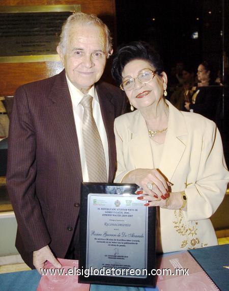 26112006 
Rosina de Alvarado y Vicente de Alvarado.