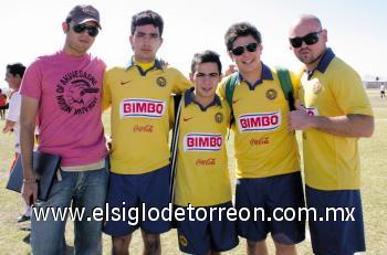 Fernando López, Rodrigo Delgado, Ricardo Huerta, Alejandro Huerta y Adrián Ortiz.