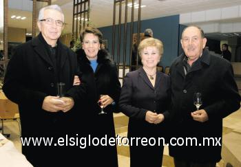 Arturo Giacomán, Vera de Giacomán, Margarita de Obeso y Federico Obeso.