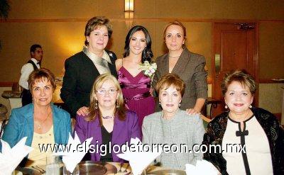 Susana Sánchez de Jalife, Marcela Foglio Licón, Celia González, Lupe Arizpe, Jilma de Isaís, Mary Carmen de Cantú y Magali Verdeja del Río.