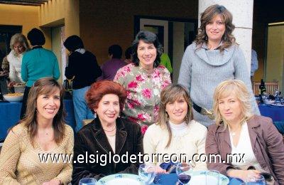 Ana Isabel S. de Gallegos, Norma C. de Salas, Marcela S. de Boehringer, Gabriela S. de Gutiérrez, Pita L. de Ramos, Lisa S. de Salas.