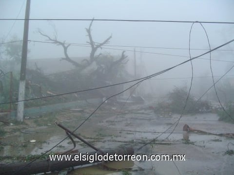 Las rachas de viento de varias decenas de kilómetros por hora, llegaron acompañadas por lluvia y granizo del tamaño de un puño.