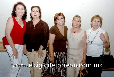 19062007
Lupita Flores, Marisa Zavala, Marisa Morales, Ángeles Madero y Cristina Kawas.