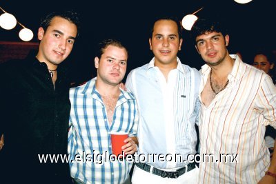 Luis A. Rivers, Antonio Villalobos, Santiago Gómez y Braulio Rodríguez.