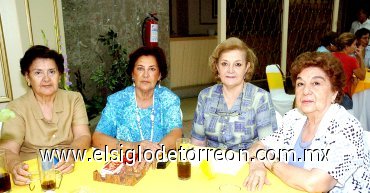 12072007
Socorro de Fraire, Yolanda de Gutiérrez, Carmen de Castañeda y María de Ríos.