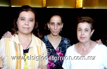 18072007
Silvia Castruita, Nidia Sabag y Josefina de Sabag.