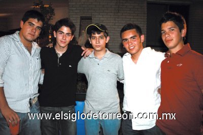 Andrés Fernández, Paco Gutiérrez, Javier Quintanilla, Héctor González y Jorge García.