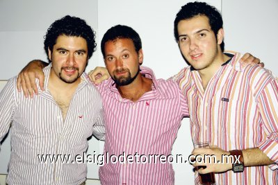 Memo Ceniceros, Cesar Lombardelli y Requis Elizondo.
