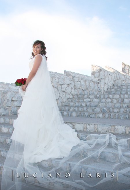 Srita. Laura Argentina Martínez Eguiarte, el día de su boda con el Sr. Jesús Wilfredo Rodríguez Quiñones.

Estudio Luciano Laris.