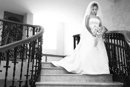 Srita. Tania Mansur Chamut el día de su enlace nupcial con el Sr. Ricardo Moreno Cardona. 

Estudio Laura Grageda.