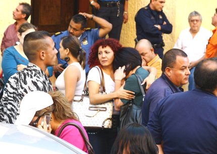 El sitio fue bloqueado por decenas de agentes policiales de diversas corporaciones federales, estatales y municipales.