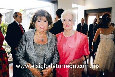 Banchis de la Garza y Olga Sánchez de Bandera.