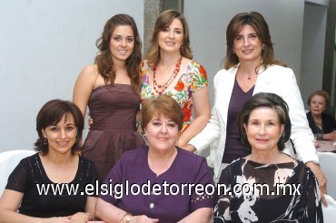 12042008
Rosario Lamberta de González, Esperanza de Viesca, Ana Cecilia Aguilar de Pérez, Cecilia de Sáenz, Ana Cristina de Bremer y Ana Fernanda Bremer.