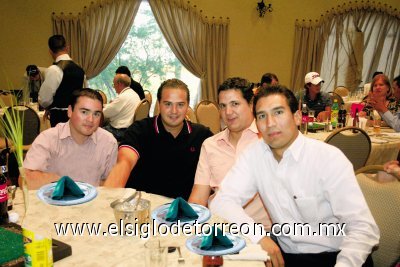 Luis Olivares, Javier López, Jorge Guajardo y Francisco Cázares, el día de la inauguración.