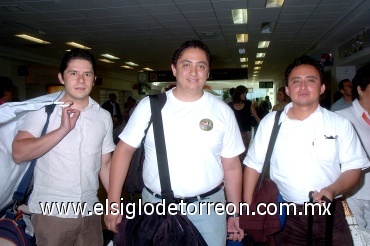 17062008
Fernando Salgado, Luis Ciro Méndez y Rodrigo González llegaron desde la Ciudad de México