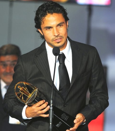 Braulio Luna del Necaxa, conquistó el balón de oro por ser el jugador fair play del clausura 2008.