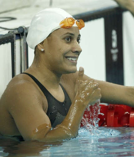 La mexicana Adriana Marmolejo quedó en segundo sitio en el tercer heat eliminatorio de la prueba 200 metros pecho que se realizó en el 'Cubo de Agua', pero en la clasificación general se fue al sitio número 22.