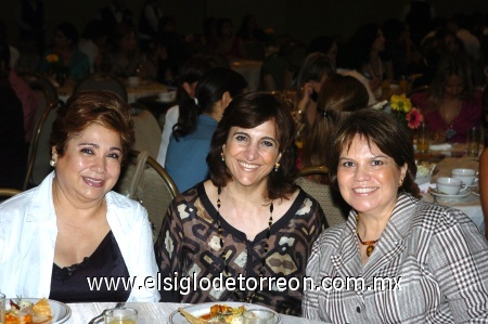 09092008
Guadalupe Villarreal, Nadia Giacomán y Rosy de Méndez.