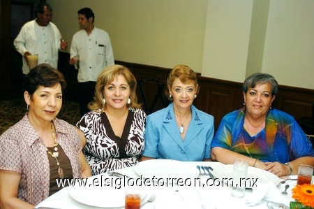 10092008
Bertha Amalia García, Martha de Mancha, Marina de Falcón y Silvia Garza Cobos